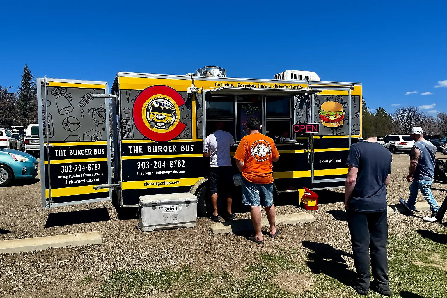 Burger Bus serving a high volume catered event