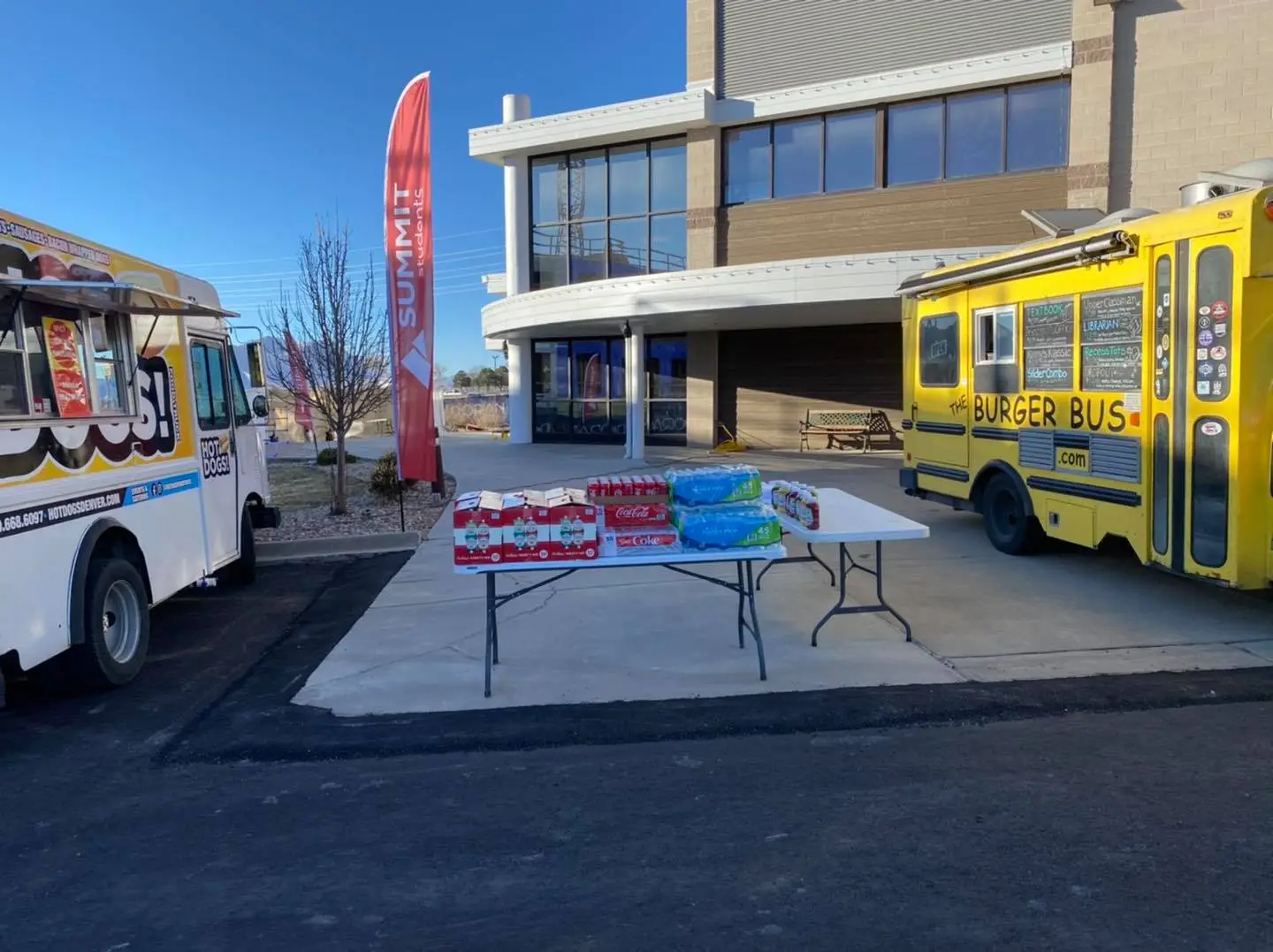 Burger Bus at a school event