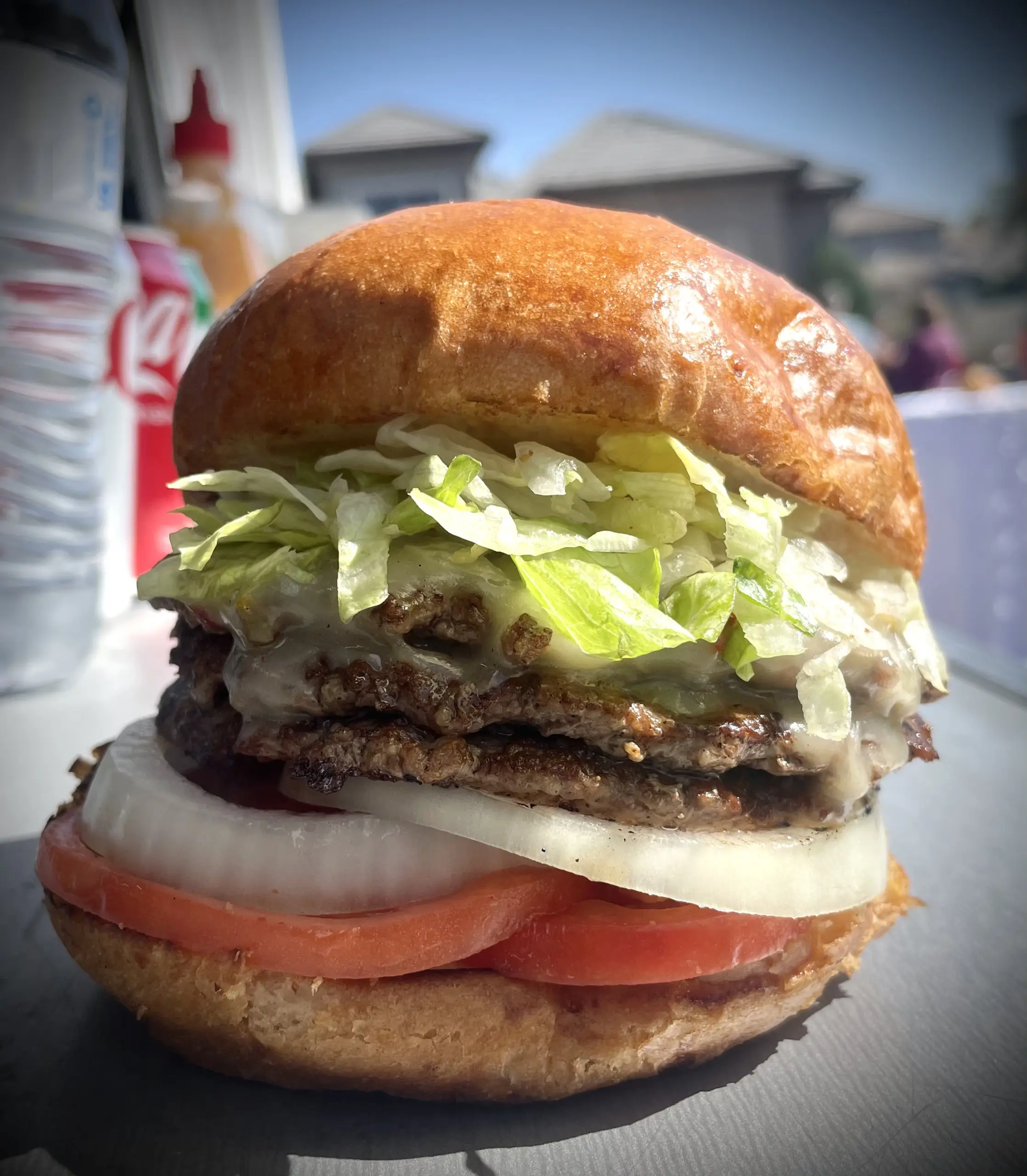 Signature burger from The Burger Bus menu